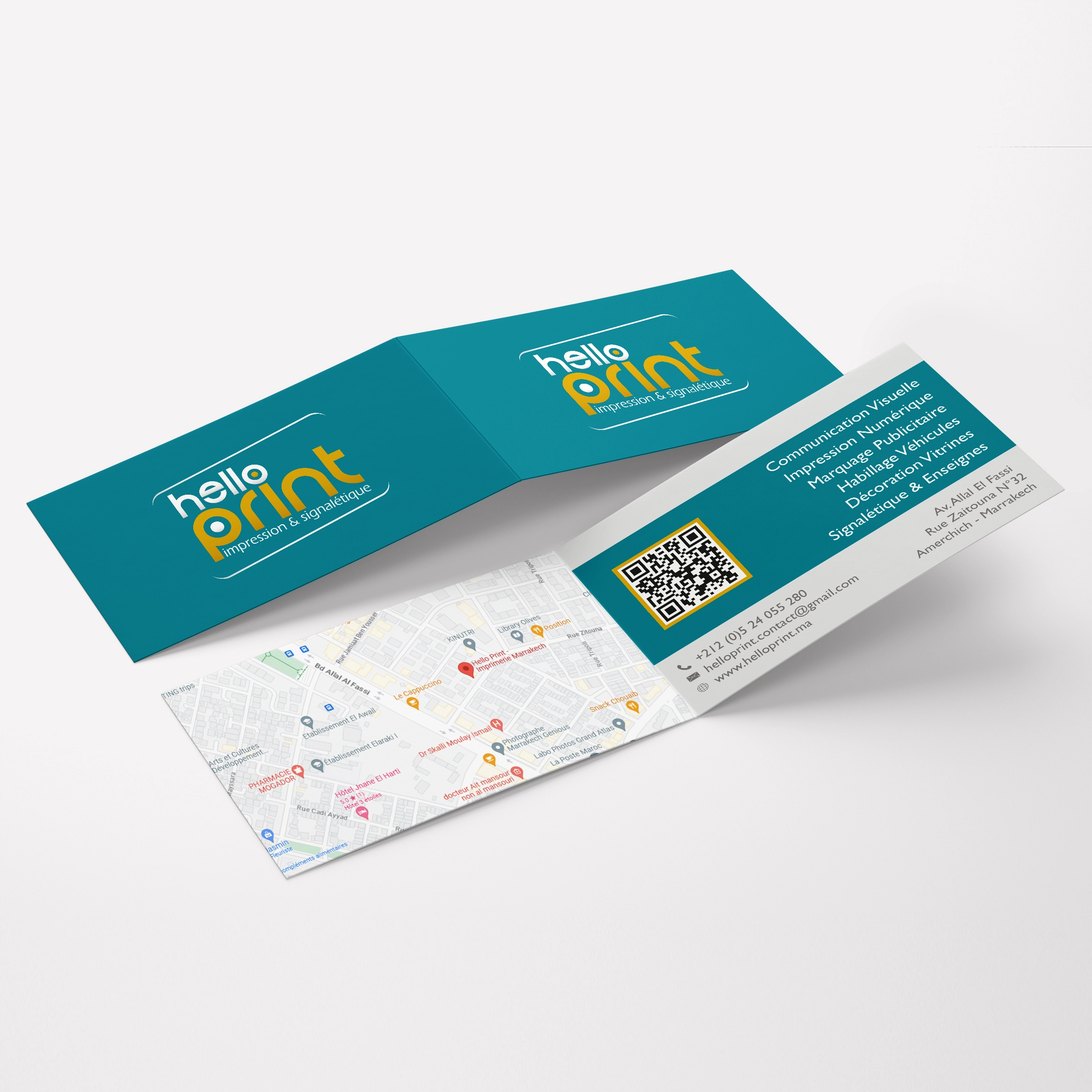 Carte de Visite 2 Volets